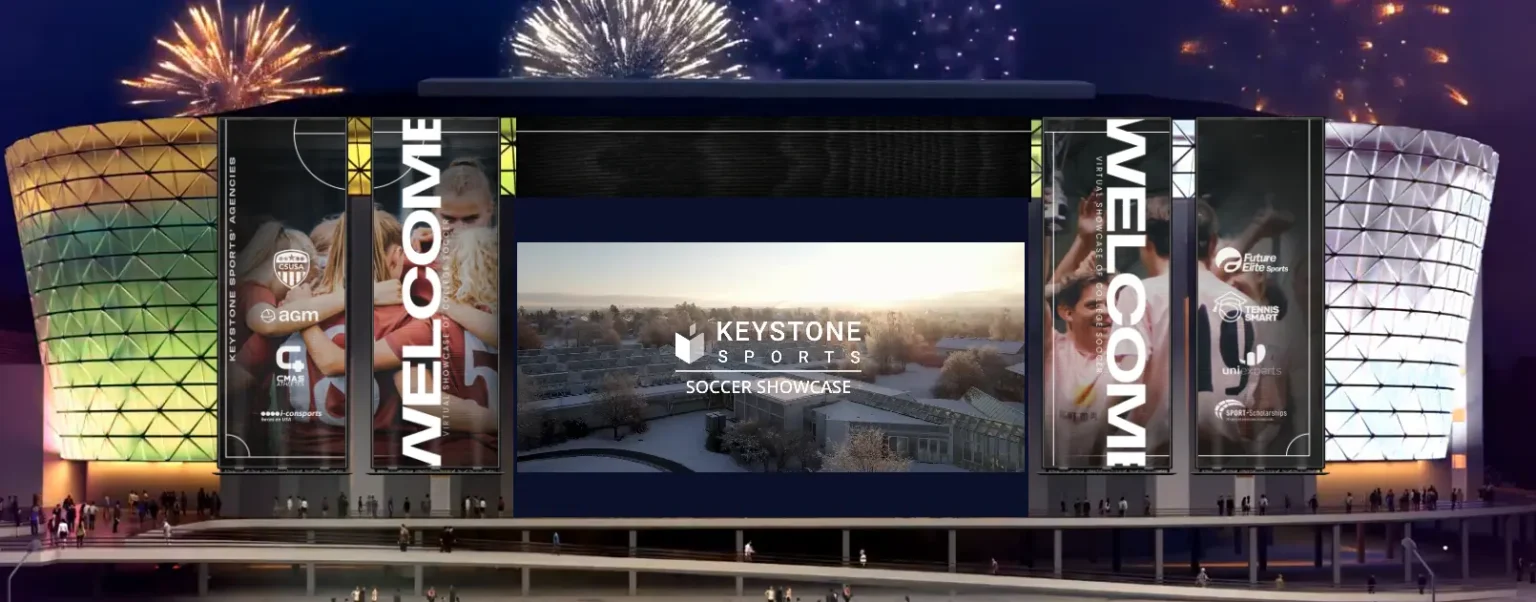 Screenshot of virtual soccer showcase