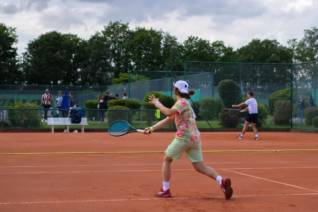 Players at tennis showcase